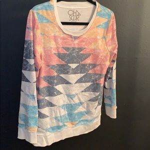 Chaser Multicolor Geometric Sweater